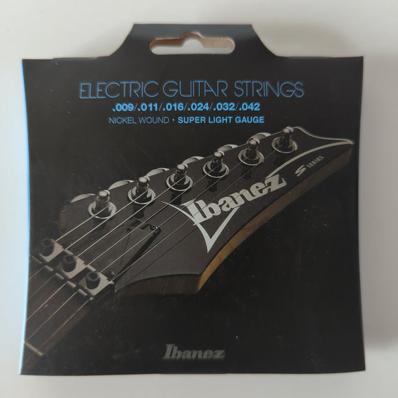 Ibanez Electric Guitar Strings: 6 String, Super Light IEGS6 (new)