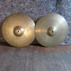 Izmir Italian (UFIP/Zanchi) 14" Hi Hat Cymbals -small repair